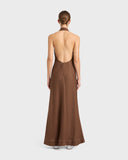 Delphi Bias Maxi Dress - Cocoa