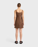 Delphi Empire Mini Dress - Cocoa