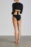 Nadia Bikini Bottom in Singuleur® Fabric - Black