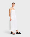 Leiden Side Button Cami Dress - White