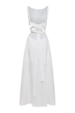 Delphi Comino Linen Dress - White