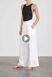 Komodo Organic Linen Trouser - White